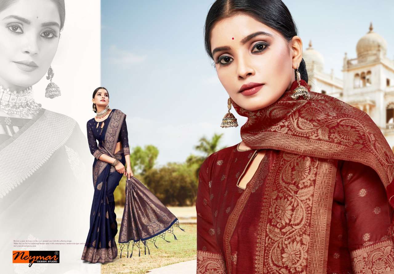 Neymar Design Sejal Vol 1 Spun Cotton Saris Wholesaler
