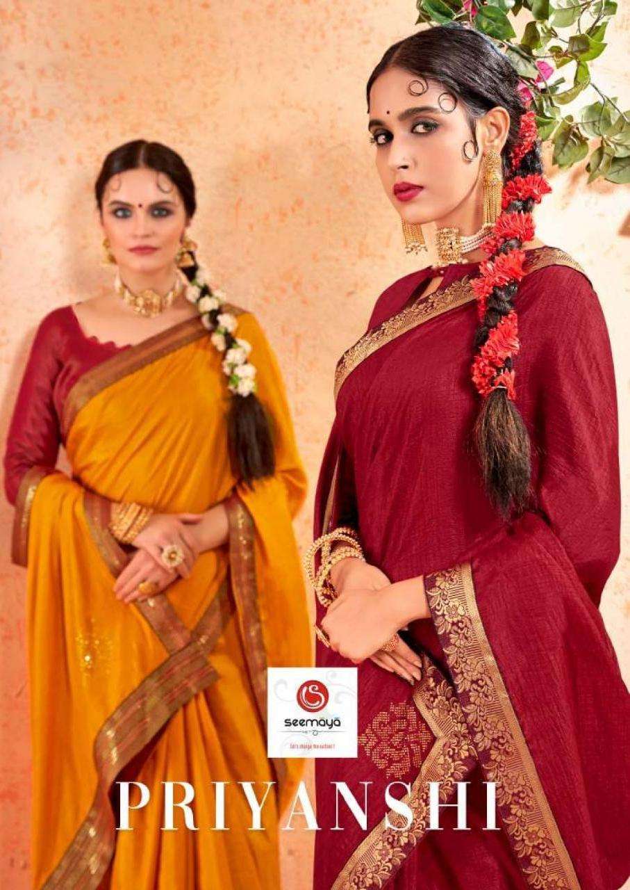 Priyanshi By Seemaya Vichitra Silk Daily Wear Fancy Sarees