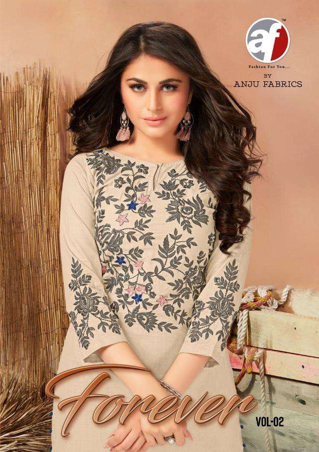 Anju Fab Forever Vol-2 Series 1957-1964 Linen Cotton Embroidery Kurti