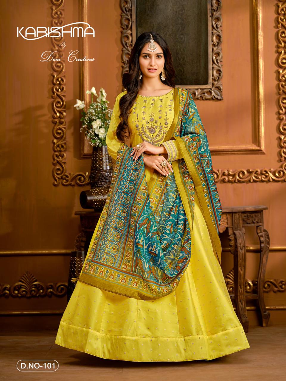 Karishma Vol-1 Designer Tafeta Butti Suit