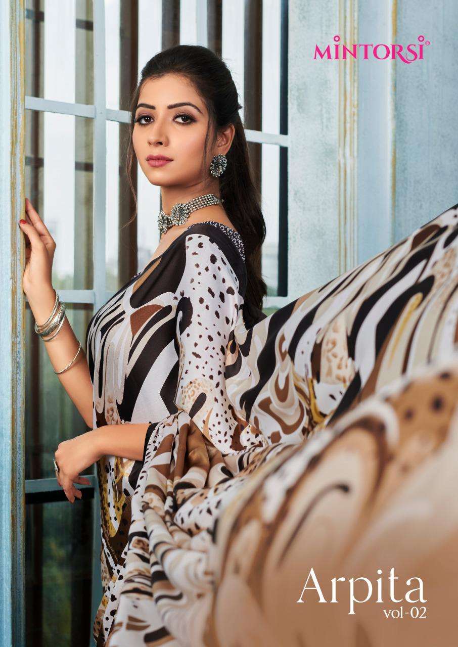 Arpita Vol 2 By Mintorsi Japan Satin Silk Printed Saree Wholesaler