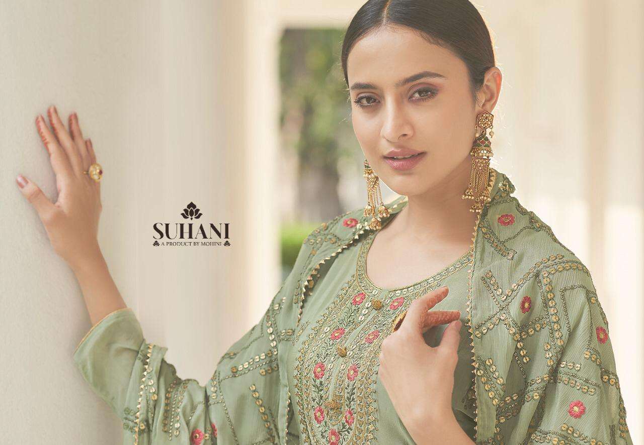 Suhani 101 A - 101 D By Mohini Viscose Chinon Embroidery Fancy Suits