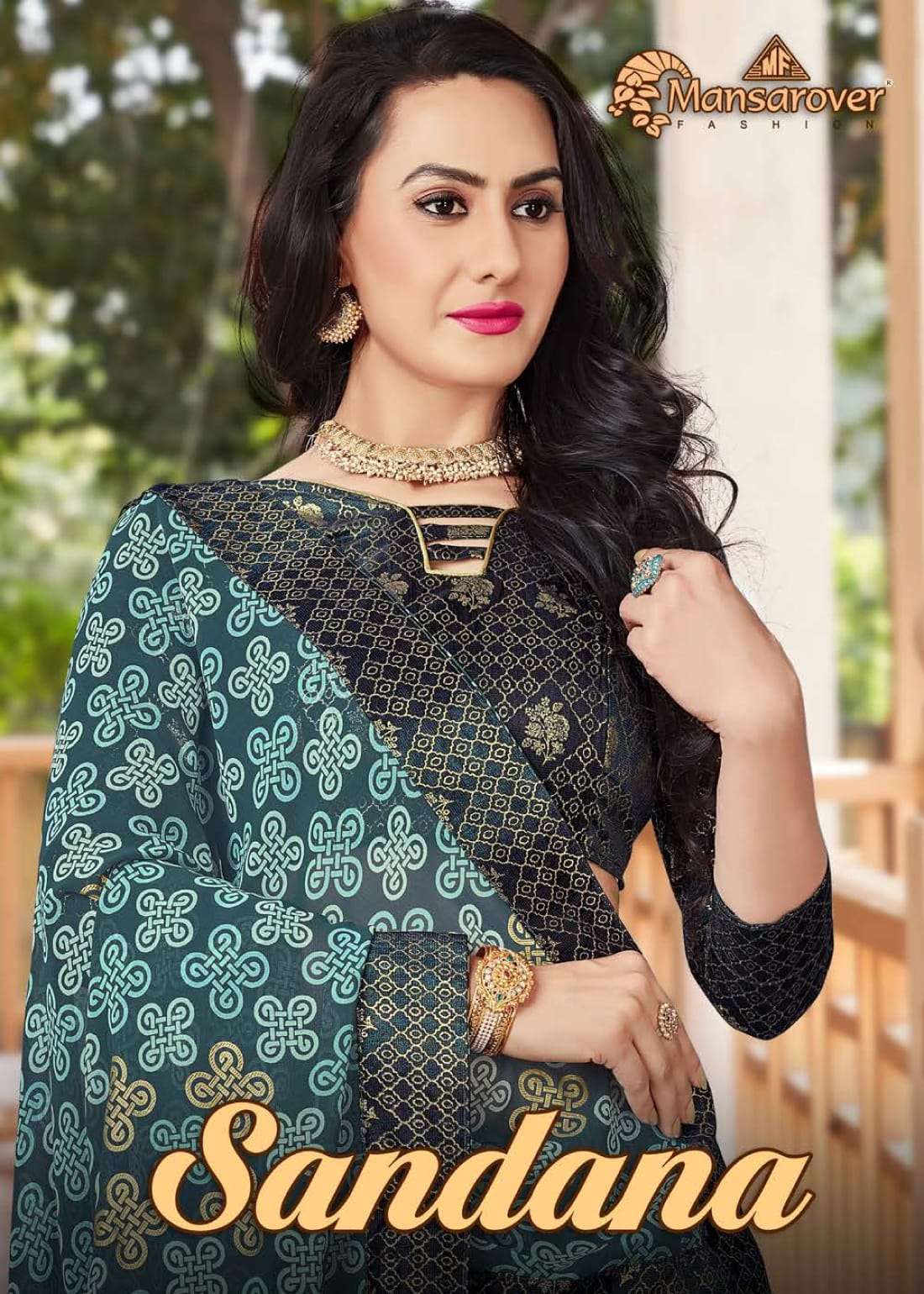 Mansarover Sandana Pure Weightless Printed Saree Wholesaler
