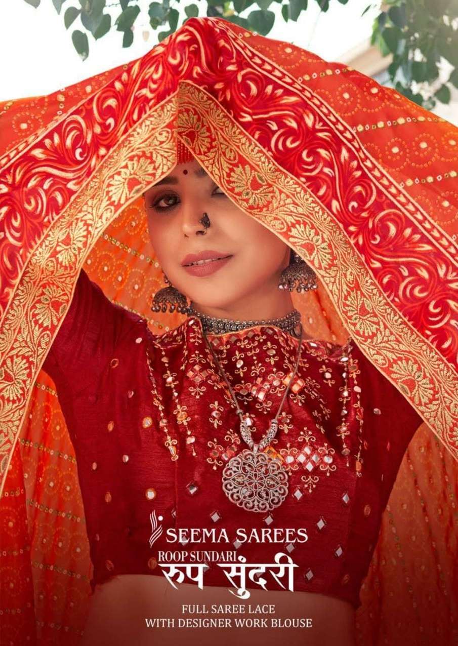 Roop Sundari By Seema Weightless Printed Bandhej Sarees