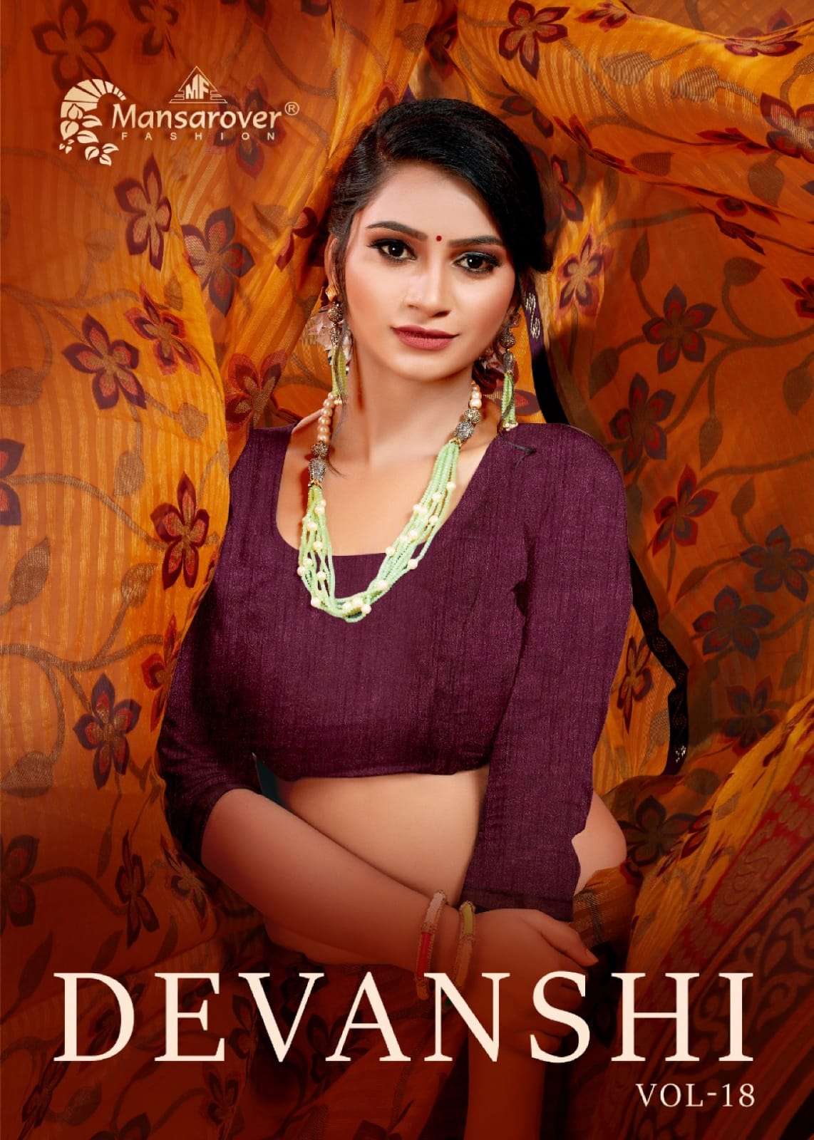 Mansarover Devanshi Vol 18 Brasso Printed Casual Wear Sarees