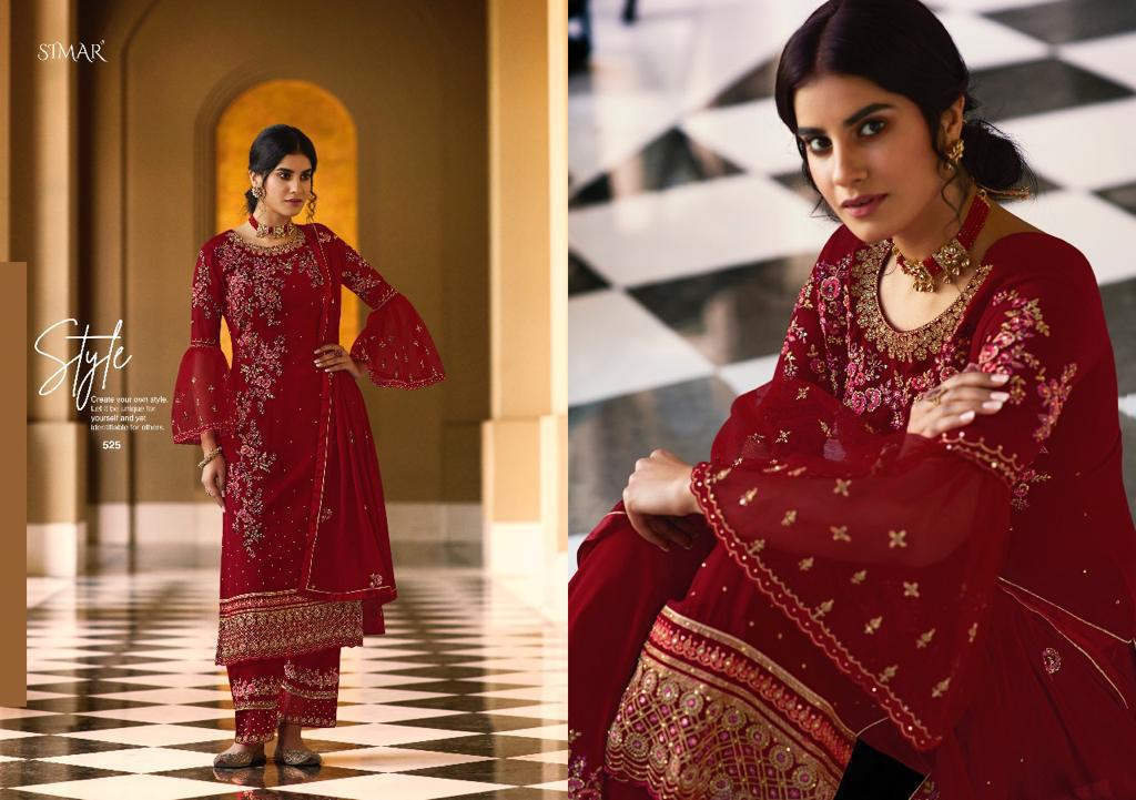Glossy Zaina Designer Pure Georgette Suit