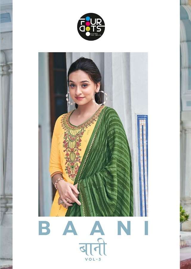 Fourdots Baani Vol-3 Series 0471-0474 Silk Embroidery Suits