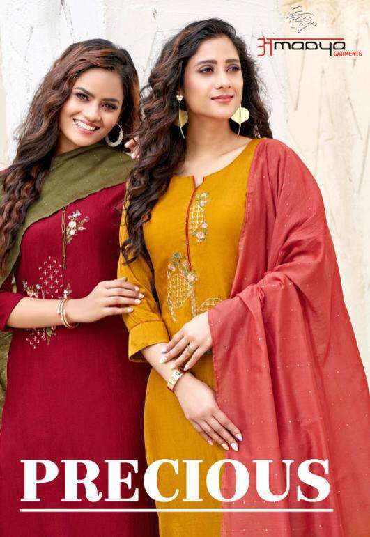 Amaaya Precious Series 5001-5006 Chinnon Silk Readymade Suit