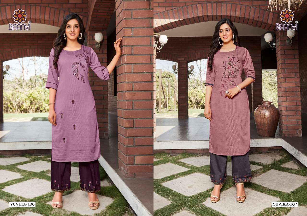 Baanvi Yuvika Vol 1 Exclusive Kurti With Pant Pair Ethnic Collection