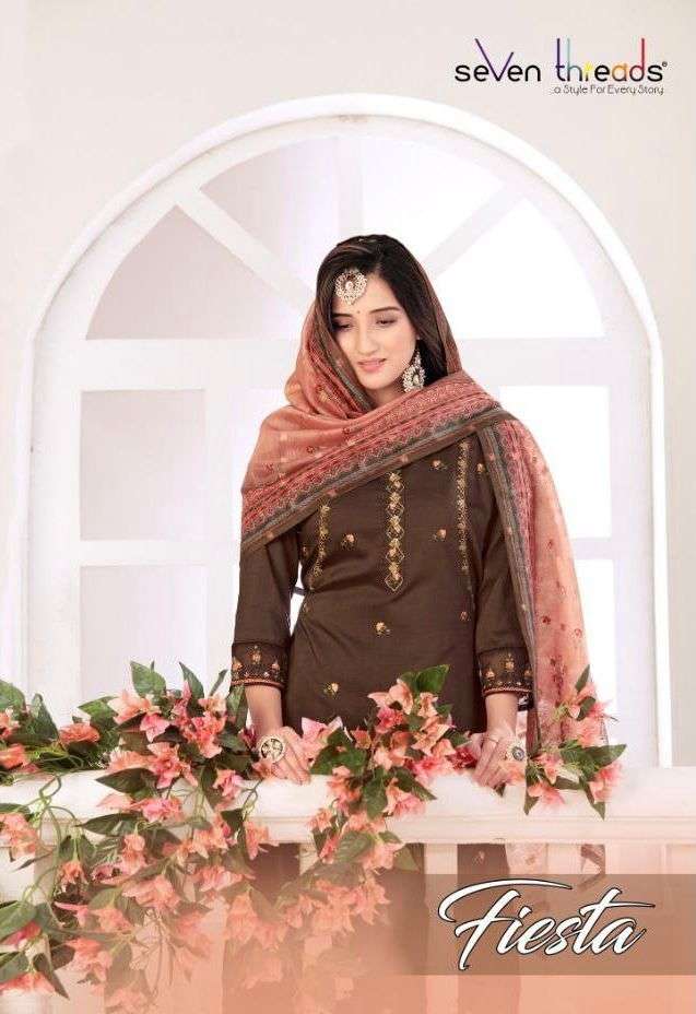 Fiesta By Seven Threads Viscose Silk Readymade Sharara Suits