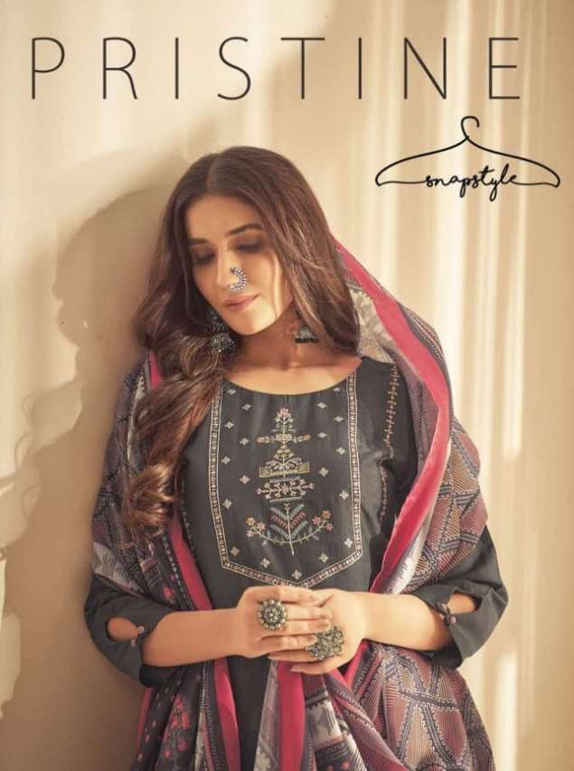 Pristine By Snapstyle Silk Kurti Pant With Dupatta Readymade Collection