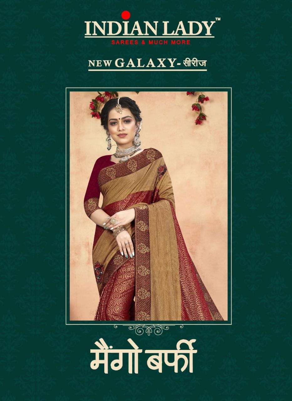 Mango Barfi By Indian Lady Imported Designer Fancy Sarees