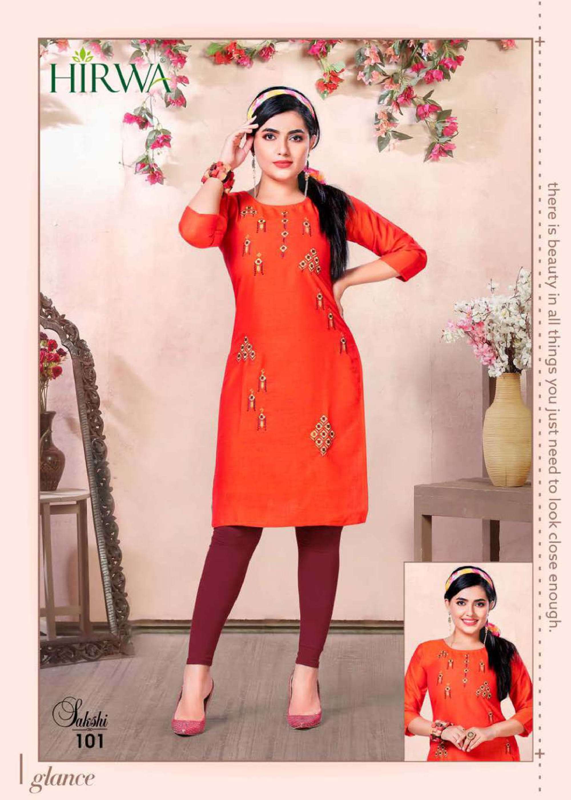 Hirwa Presents Sakshi Rayon Kurti Low Budget For Best Rates