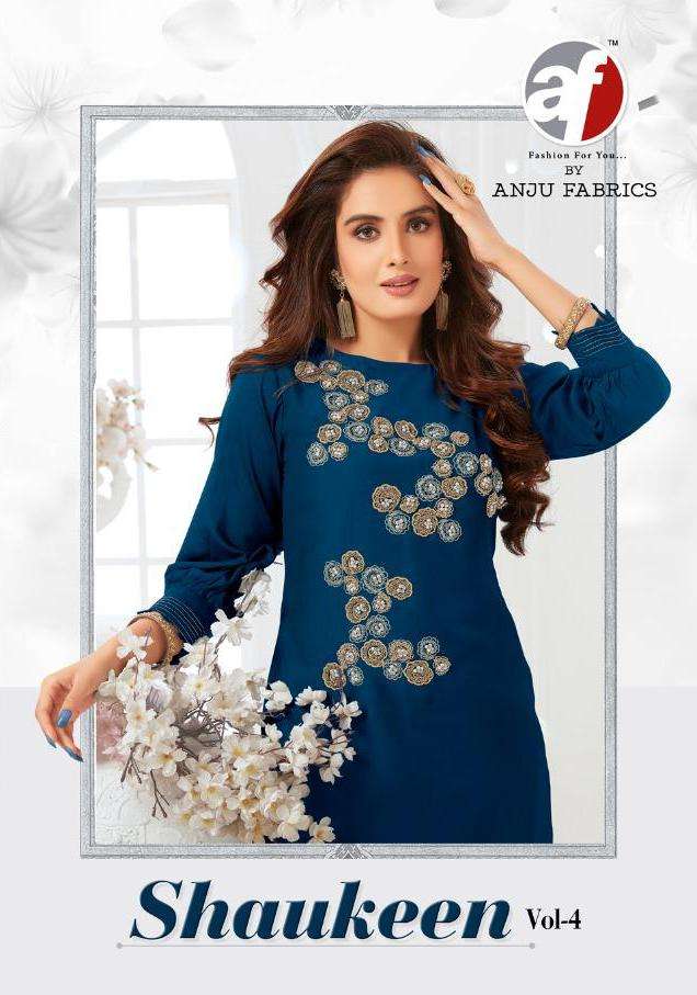 Shaukeen Vol 4 By Anju Fab Bember Silk Kurti With Pant Supplier