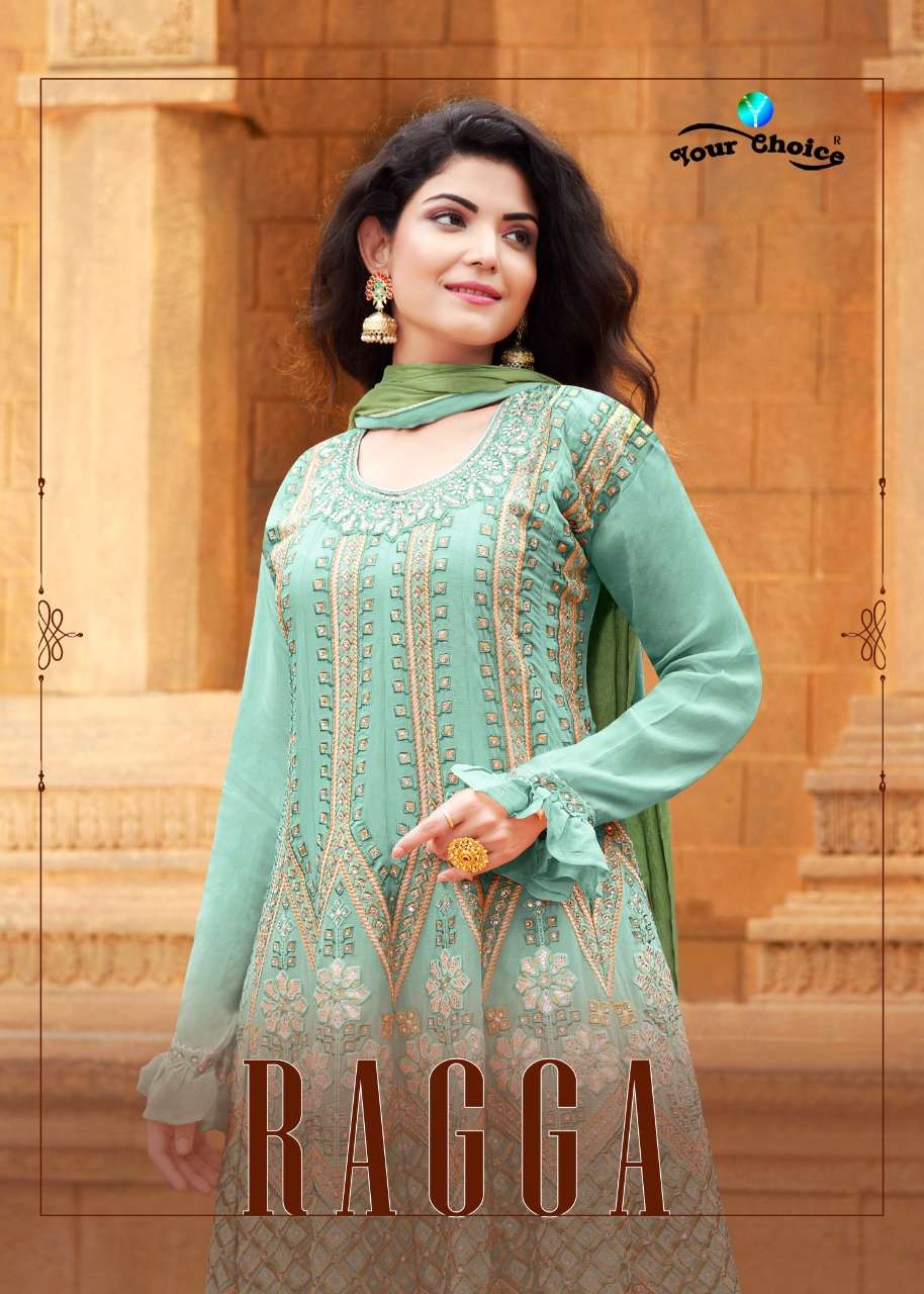 Your Choice Ragga Series 3854-3857 Heavy Chinon Peplon Style Suit
