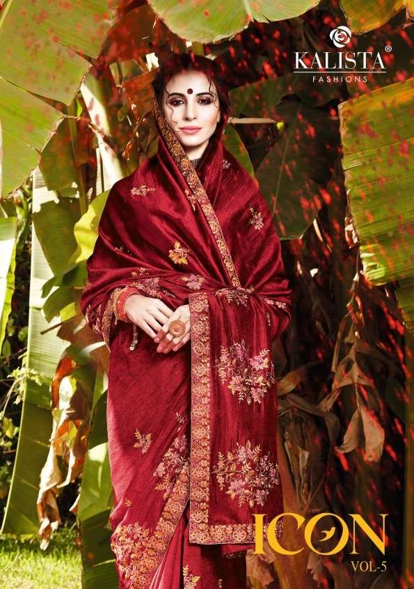 Kalista Icon Vol-5 Series 75039-75046 Vichitra Stone Work Saree