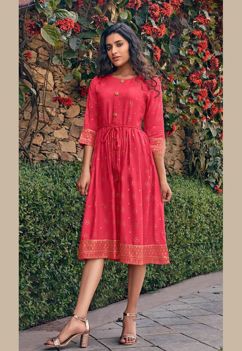 X-lady Designer 14 Kg Rayon Kurti