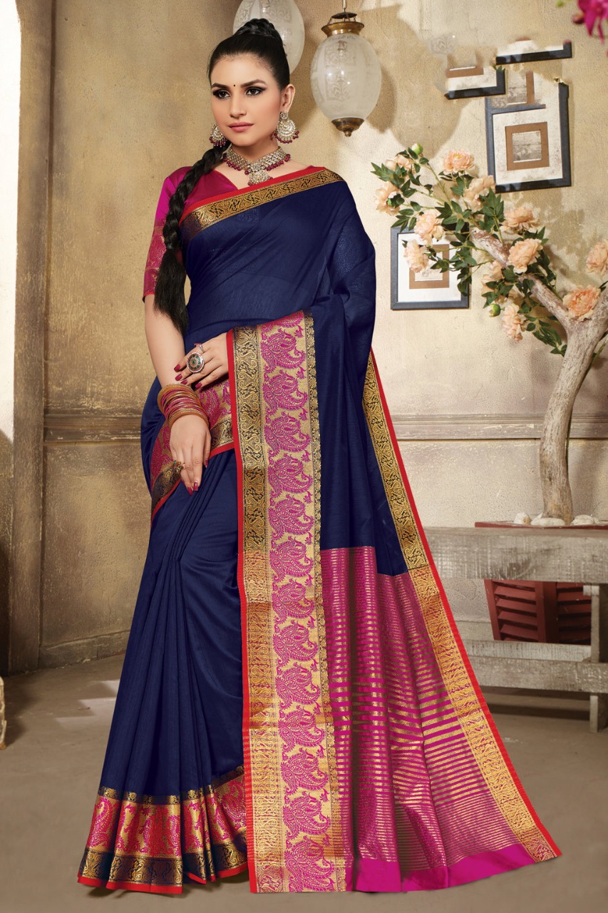 Bt-20 Designer Cotton Handloom Saree