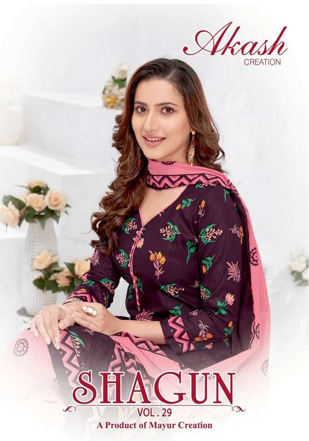 AKASH SHAGUN VOL-29 PURE COTTON SUIT
