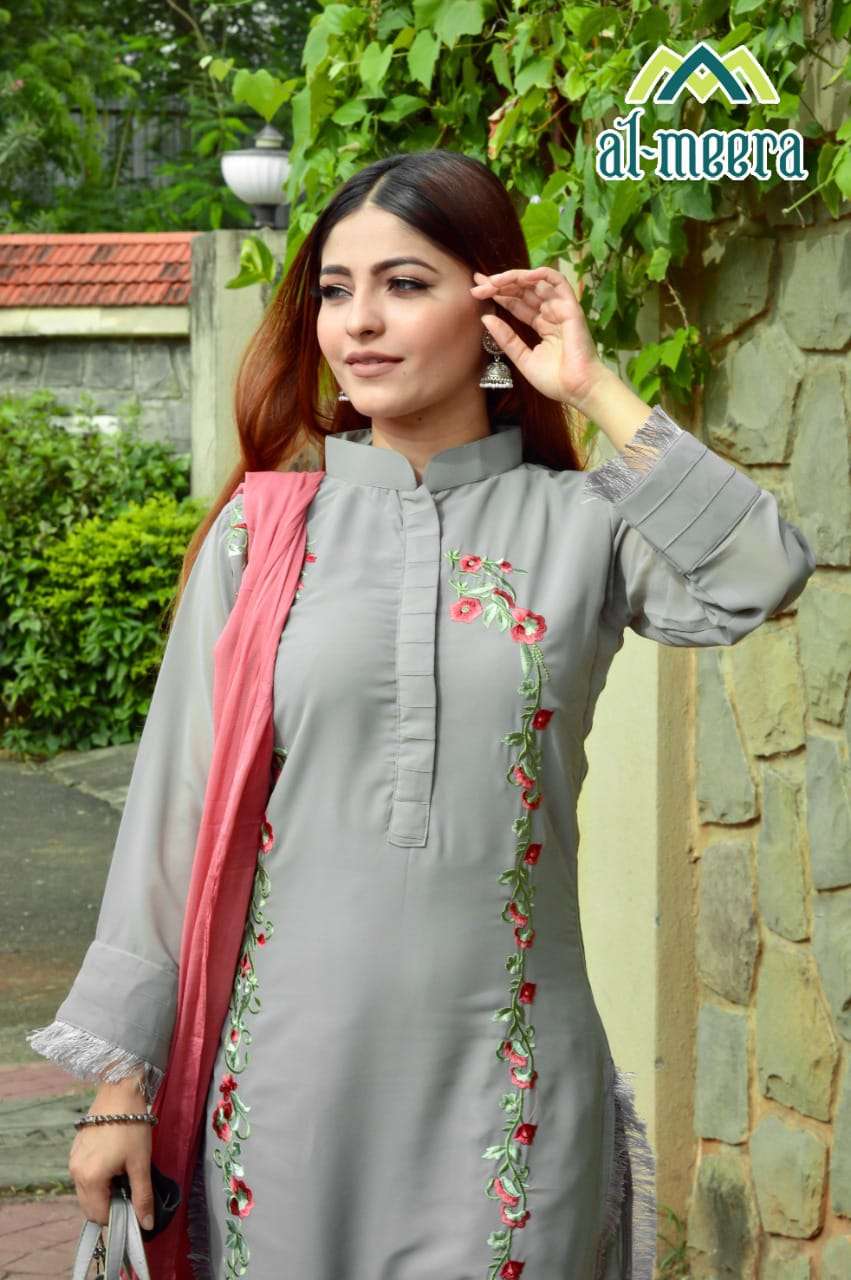AL-MEERA 1123 DESIGNER FAUX GEORGETTE SUIT 
