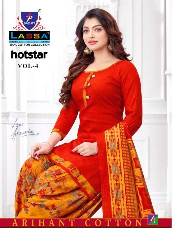 ARIHANT LASSA HOTSTAR VOL-4 PURE COTTON SUIT 