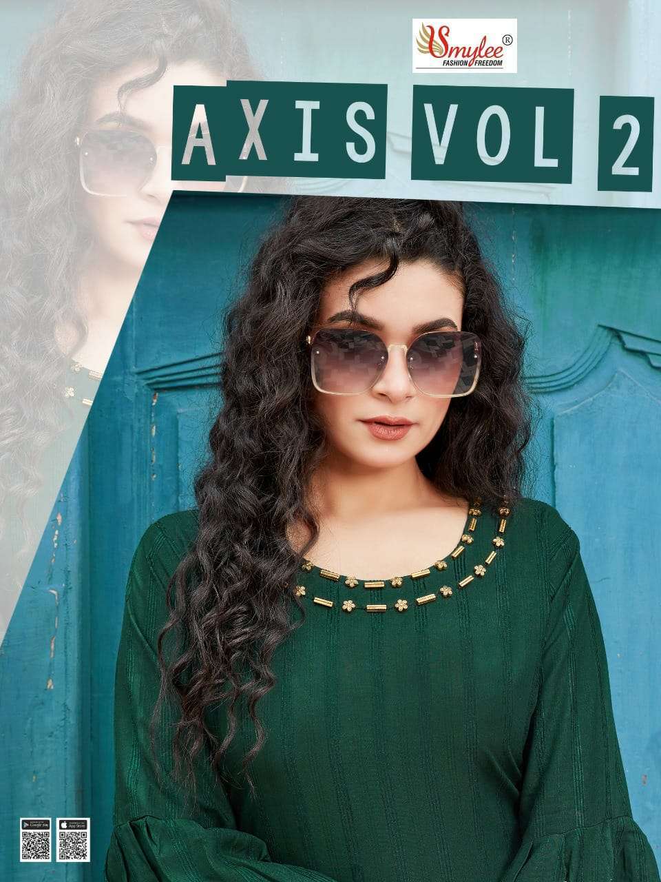 AXIS VOL 2 BY RUNG BOMBAY VELVET FANCY CASUAL WEAR KURTI