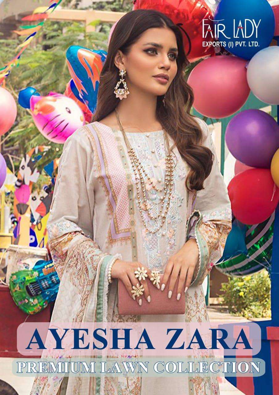 AYESHA ZARA BY FAIR LADY LAWN COTTON PAKISTANI FANCY SUITS