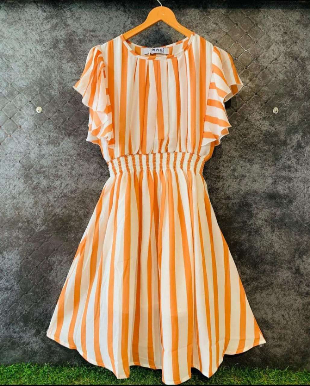 CANDY DRESS DESIGNER GEORGETTE LINING ROUND NECK DRESS 