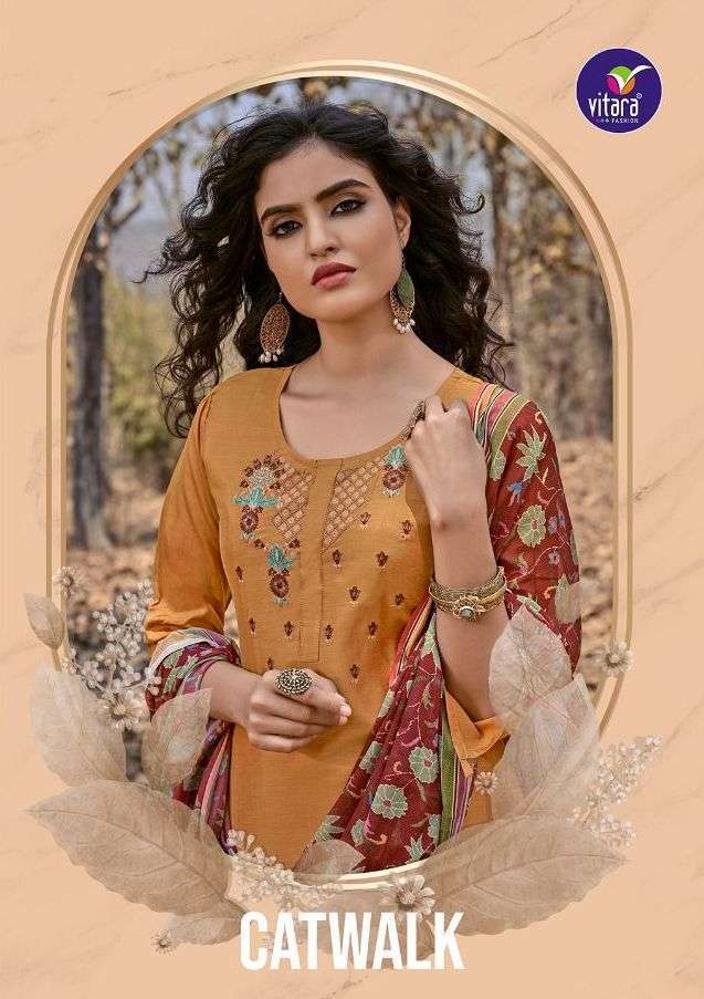 CATWALK BY VITARA MODAL SATIN KURTI WITH DUPATTA COLLECTION