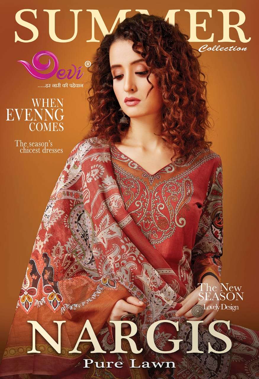 DEVI NARGIS PURE LAWN COTTON SUIT