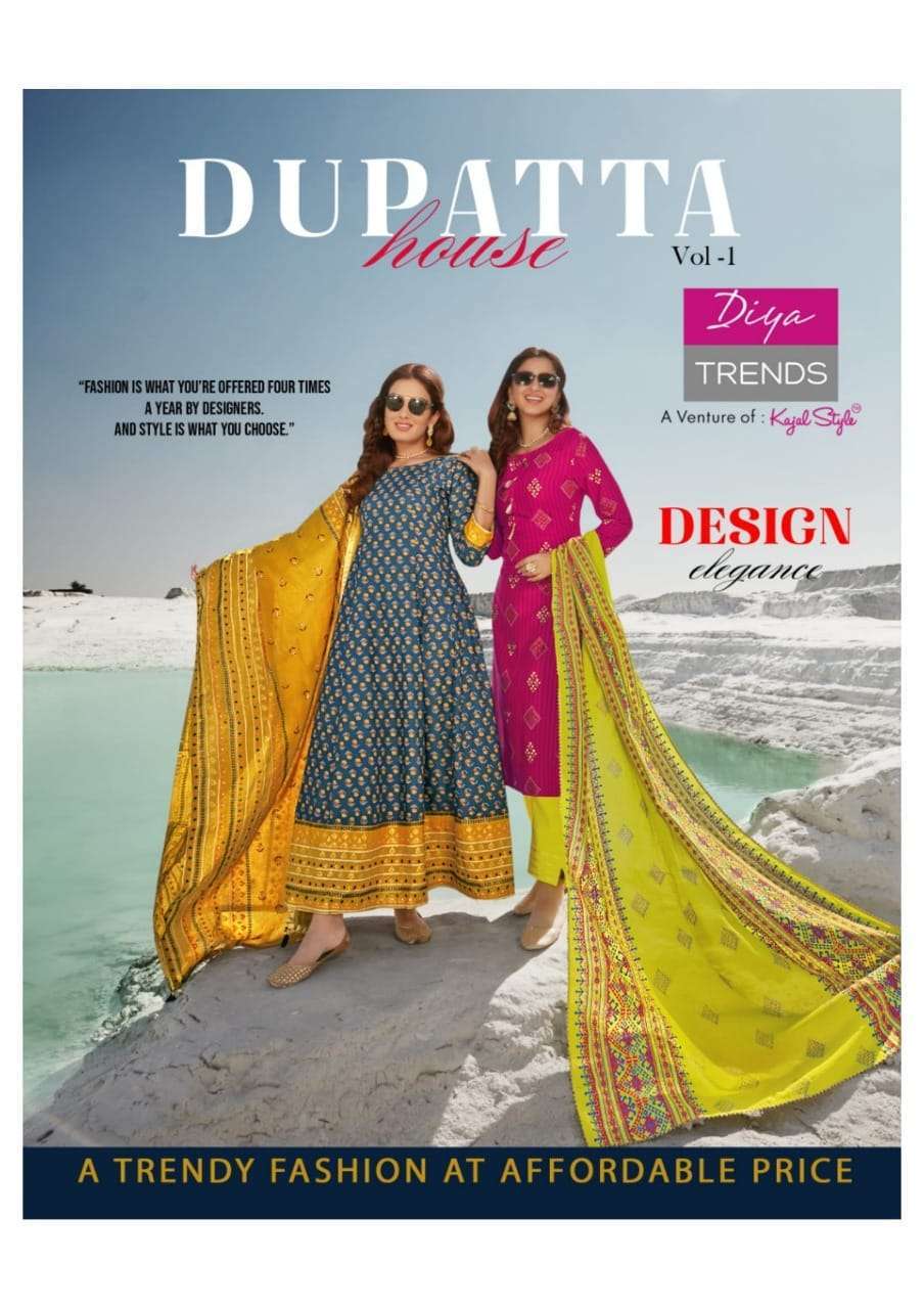 DUPATTA HOUSE VOL 1 BY DIYA TRENDZ RAYON READYMADE DRESSES SUPPLIER