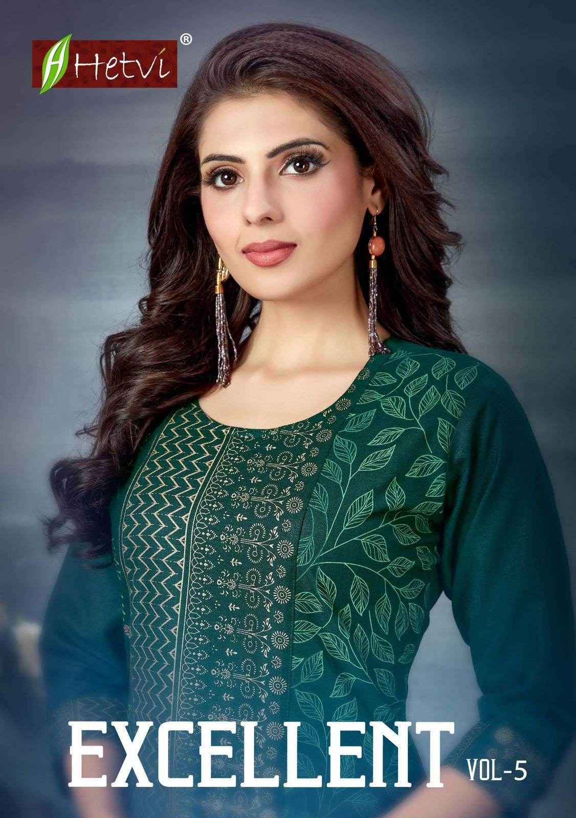 EXCELLENT VOL-5 BY HETVI HEAVY RUBY COTTON FOIL PRINT KURTI CATLOG COLLECTION