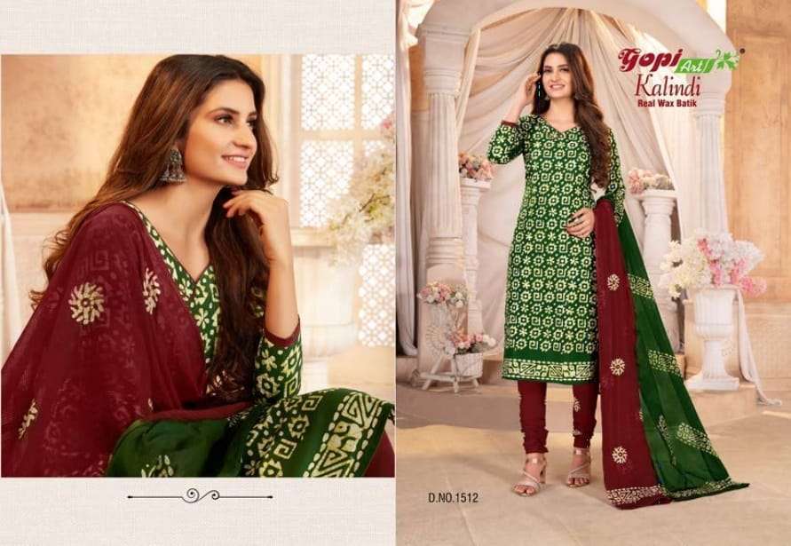 GOPI ARTS KALINDI VOL 15 REAL WAX BATIK PRINTED DRESS MATERIALS WHOLESALE