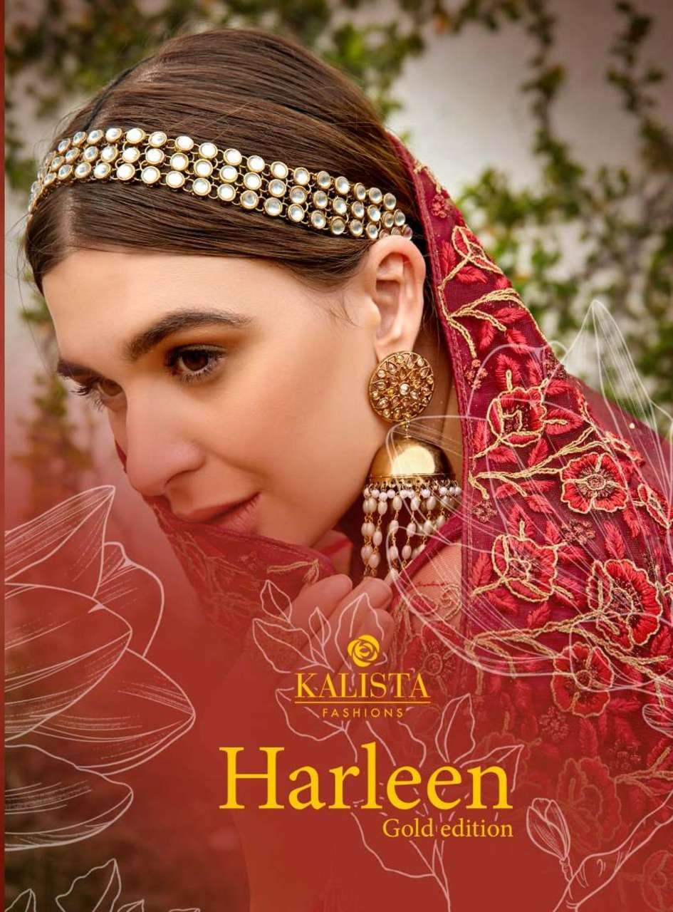 KALISTA HARLEEN GOLD TRADITIONAL WEAR FANCY SAREE SUPPLIER