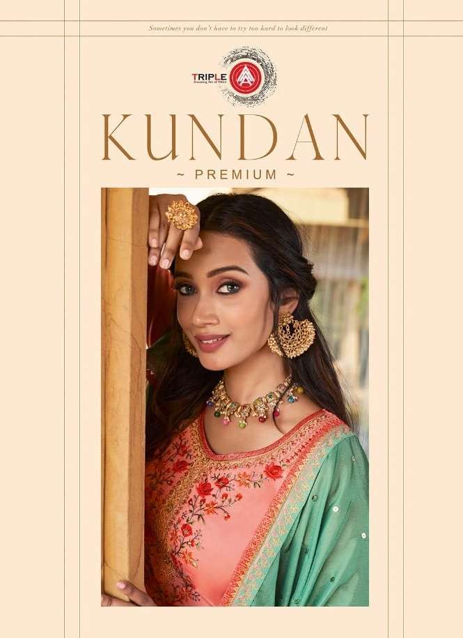 KUNDAN PREMIUM BY TRIPLE AAA JAM SILK WORK CASUAL SALWAR KAMEEZ