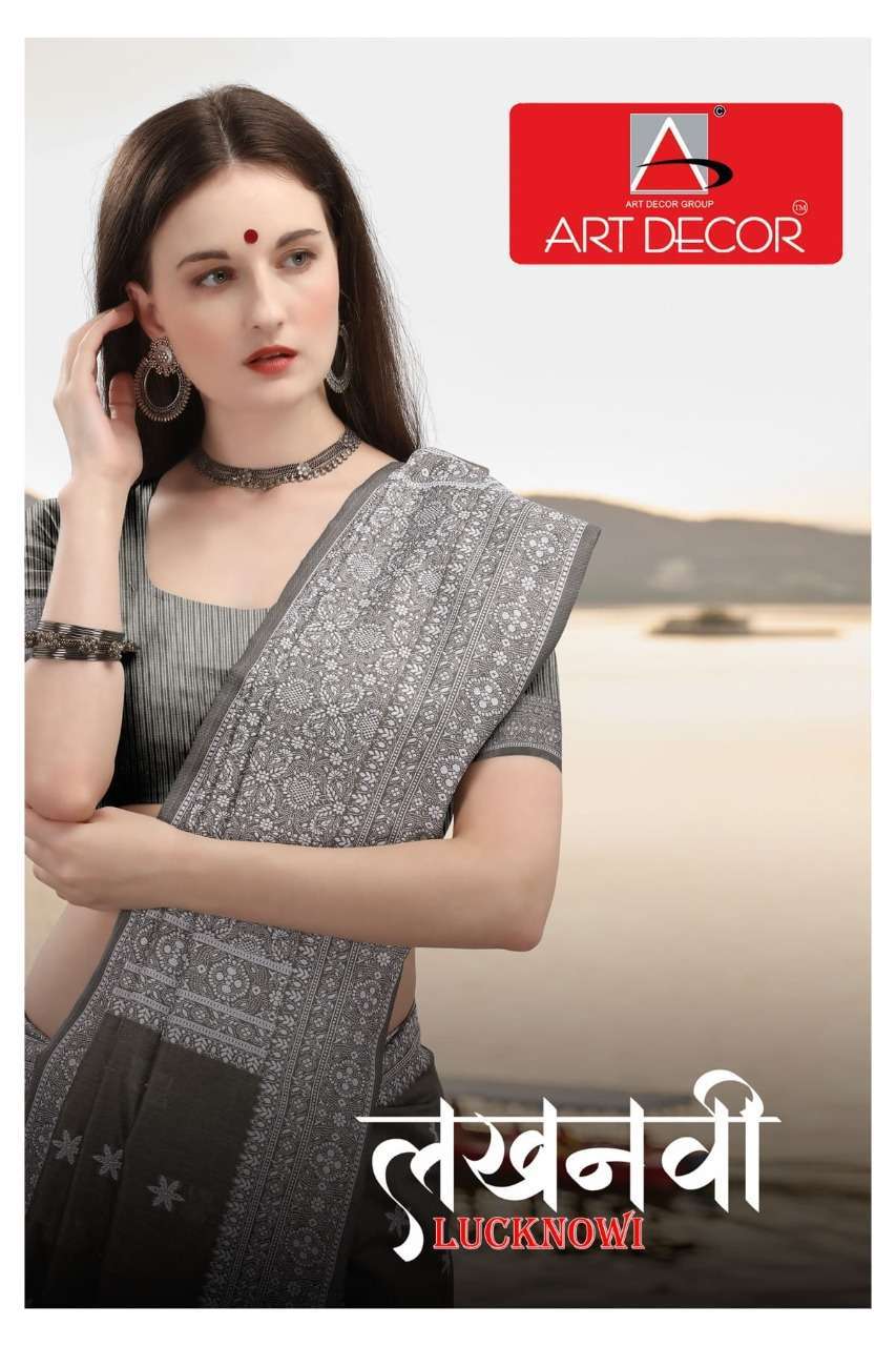 LUCKNOWI BY ART DECOR HANDLOOM COTTON FANCY SAREES