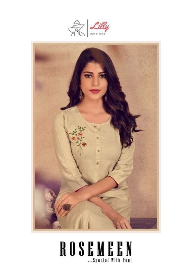 ROSEMEEN BY LILLY RAYON KURTI WITH PANT COLLECTION
