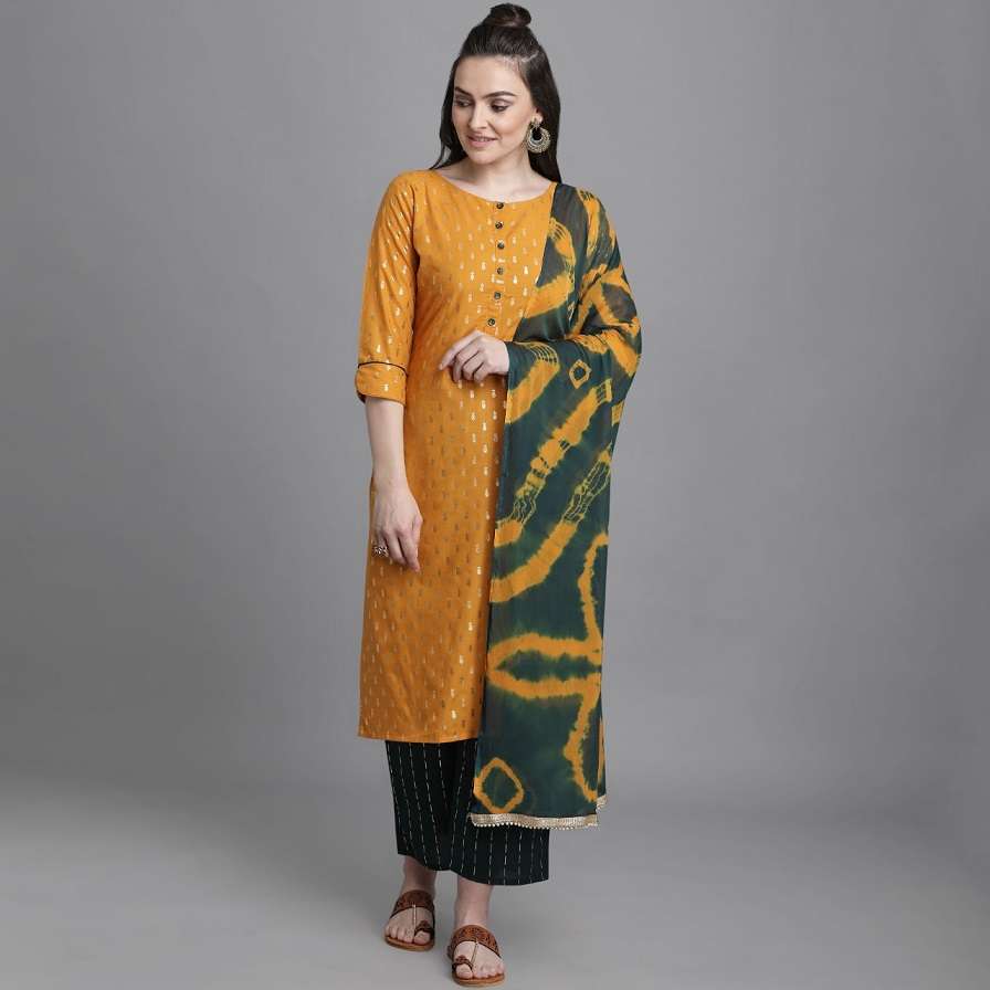 SHREE CREATION VOL-45 COTTON KURTI PLAZZO PANT WITH DUPATTA SET