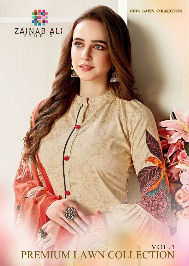 ZAINAB ALI VOL-1 PREMIUM LAWN COLLECTION HEAVY LAWN COTTON SUIT