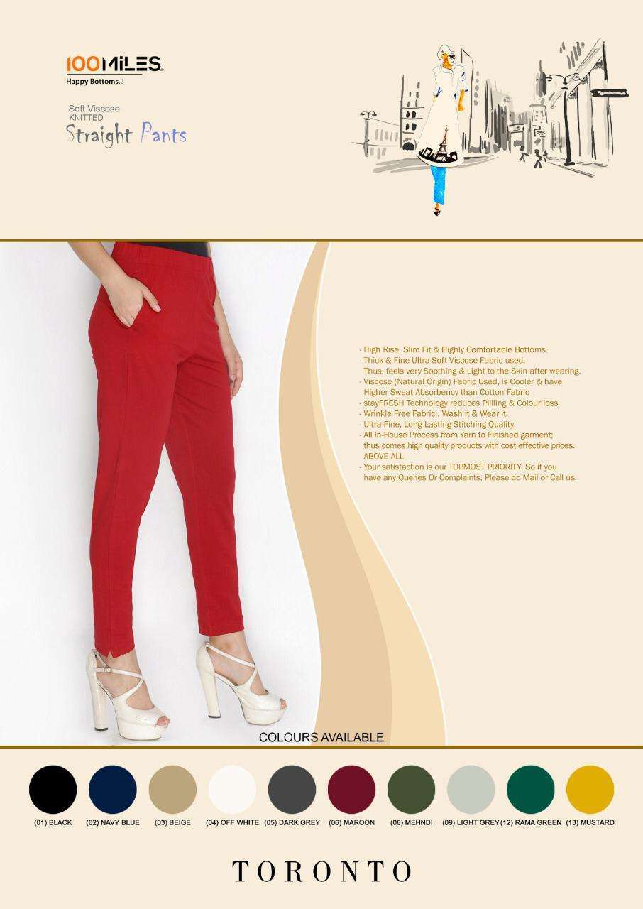 100 MILES TORONTO 4 WAY STRETCH VISCOSE PANT SUPPLIER