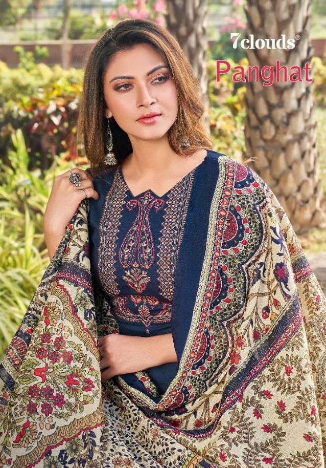 7  clouds panghat series 4001-4008 pure jam print suit 