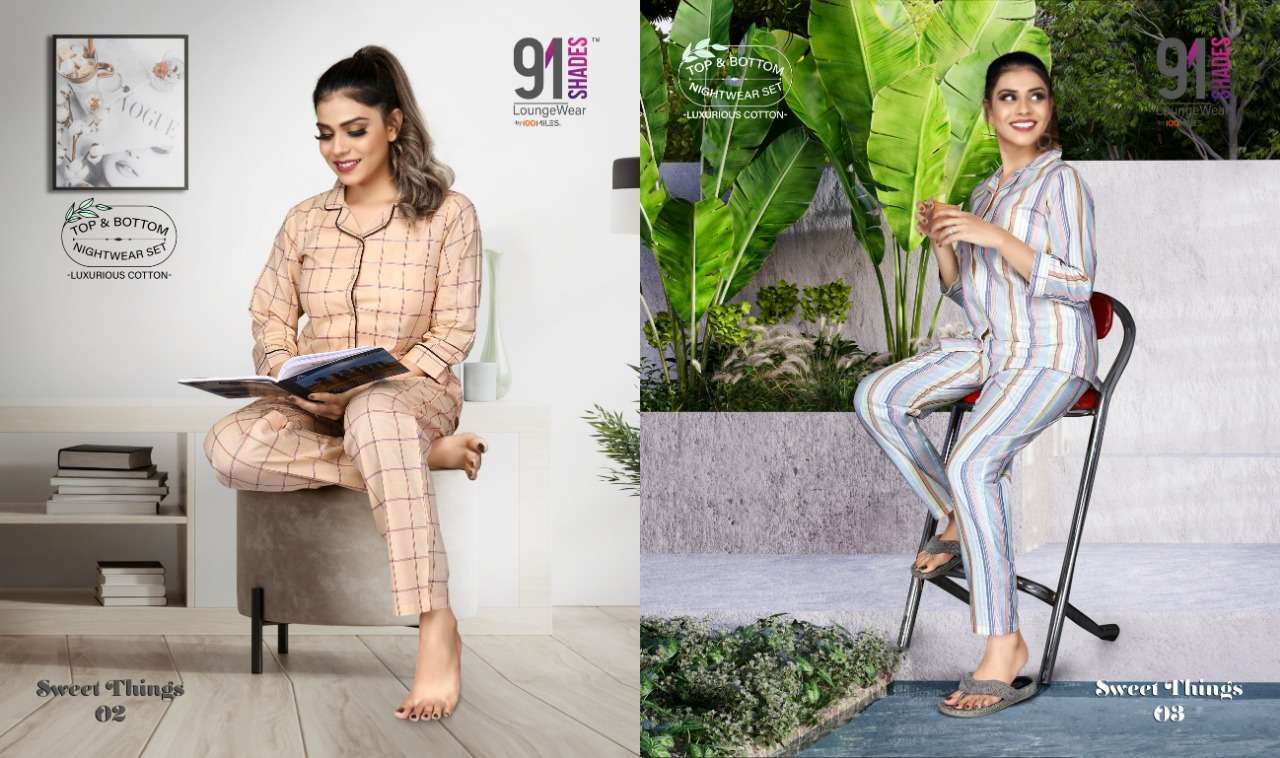 91SHADES SWEET THINGS PURE COTTON LADIES NIGHT WEAR COLLECTION