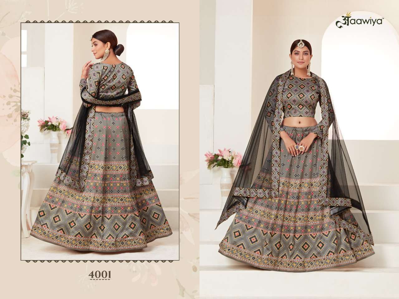 AAWIYA LAUNCH ROSY VOL 1 NEW DIGITAL PRINTED SEMI STITCHED LEHENGA CHOLI WITH DUPATTA