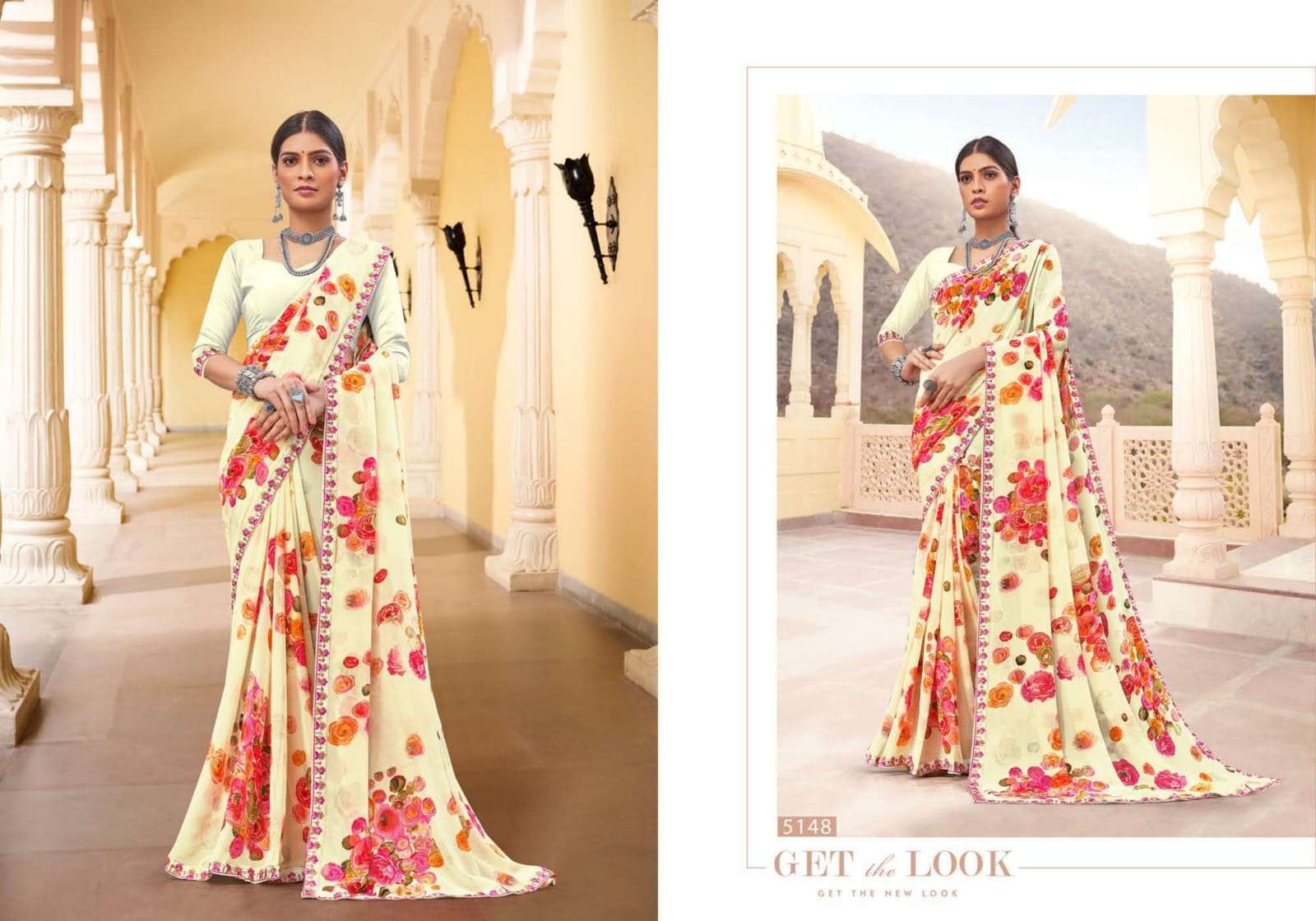 aishwarya sarees naulakha series 5142-5419 georgette weightless saree
