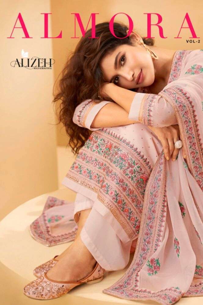 alizeh official almora vol 2 series 4007-4010 georgette suit