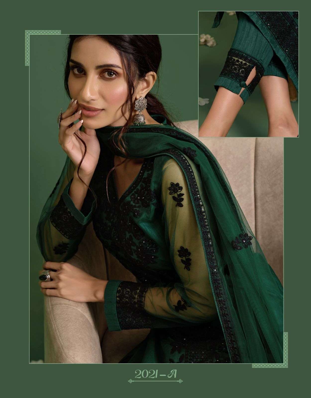 ALIZEH OFFICIAL ZAIDA VOL 6 DESIGNER NET SUIT 