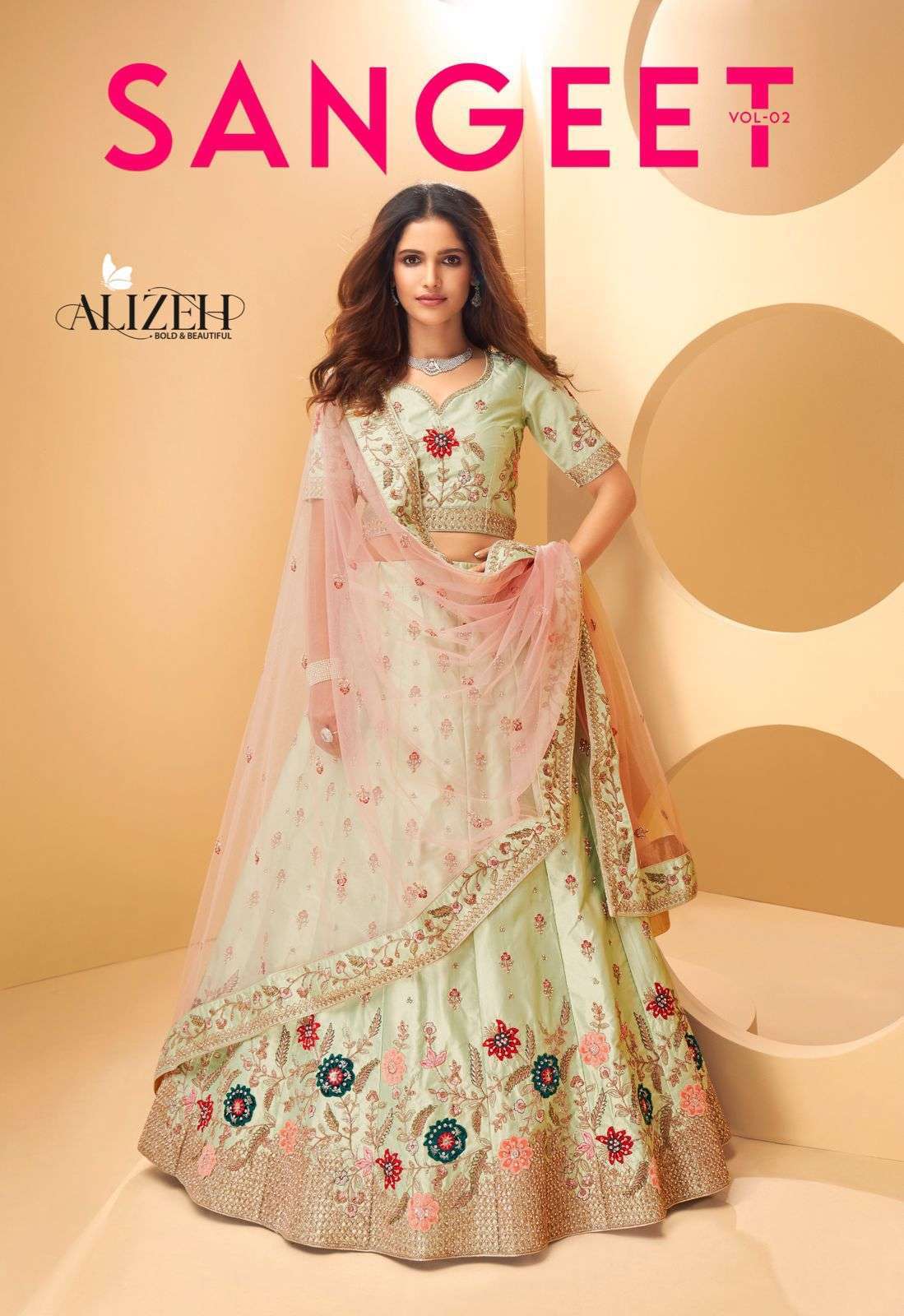 ALIZEH PRESENT SANGEET VOL 2 SILK WEDDING PARTY WEAR HEAVY LEHENGA COLLECTION