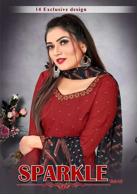 amit sparkle vol 15 series 15001-15014 synthetic suit