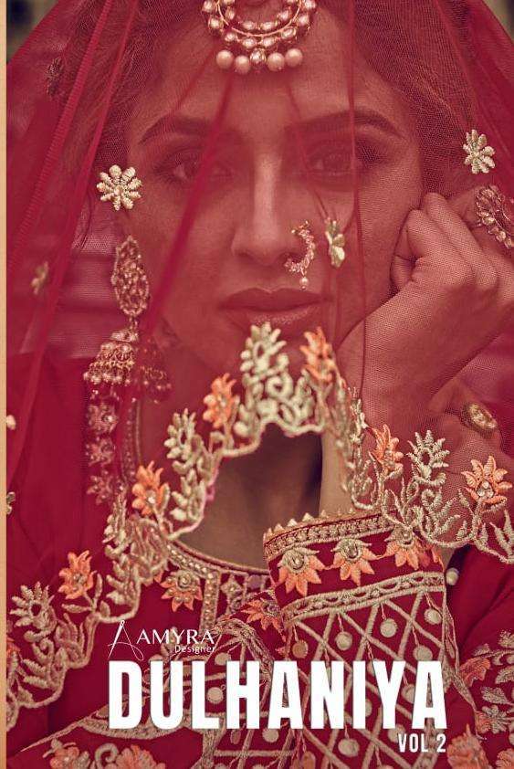 amyra designer dulhaniya vol 2 series 105-108 real georgette suit 