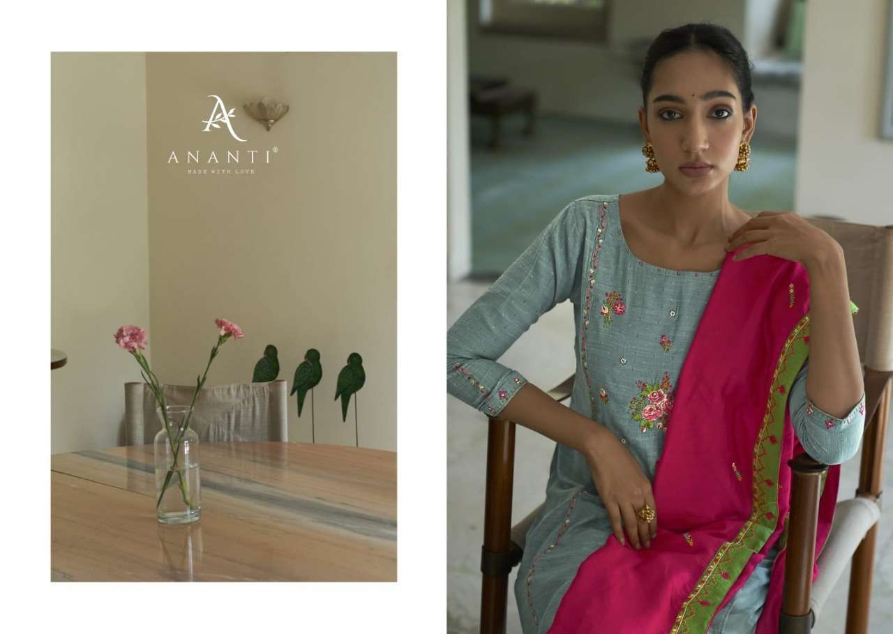 ANANTI AASHARO DESIGNER ELEGANT LOOK 3 PIECE READYMADE TOP BOTTOM WITH DUPATTA SET